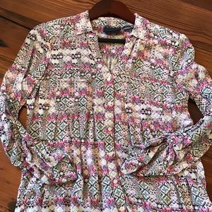 Anthropologie Mauve button down shirt